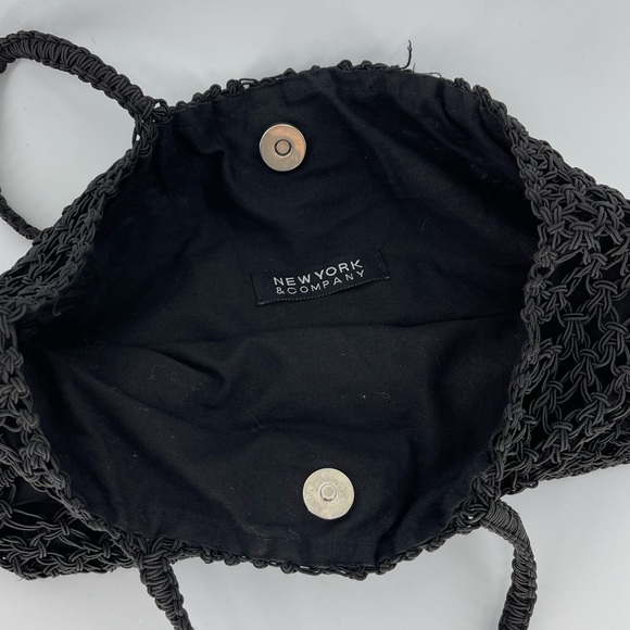 NY&Co Black Crochet Boho Mini Bag - Picture 5 of 6
